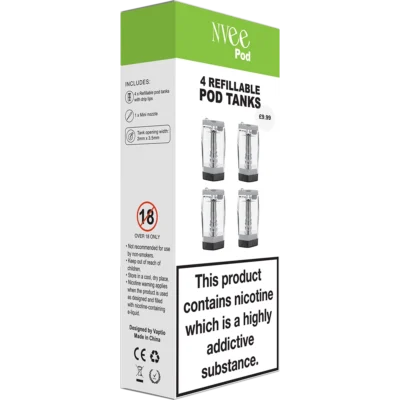 NVee Refillable Pod Tanks (Pack of 4)