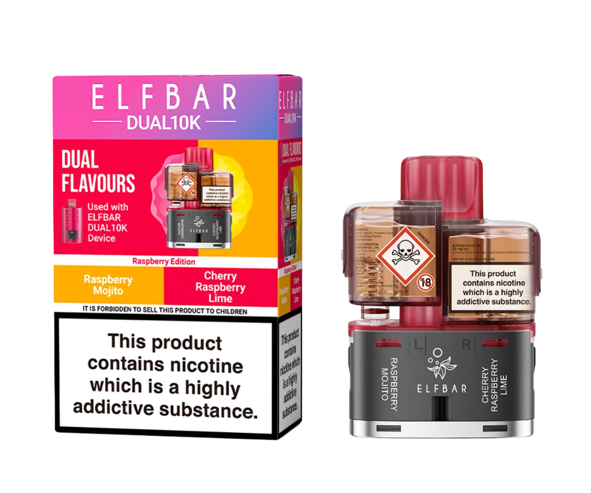 ELFBAR Dual 10K Pods - Raspberry-Edition